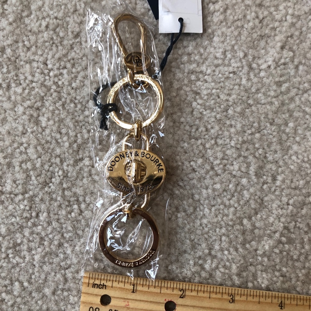 DOONEY & BOURKE key bag purse charm fab clip Gold Brasd